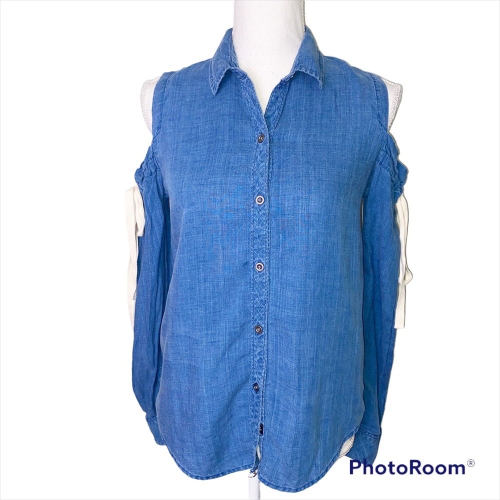 Rails Cold Shoulder Lyocell Tencel Linen Chambray… - image 2